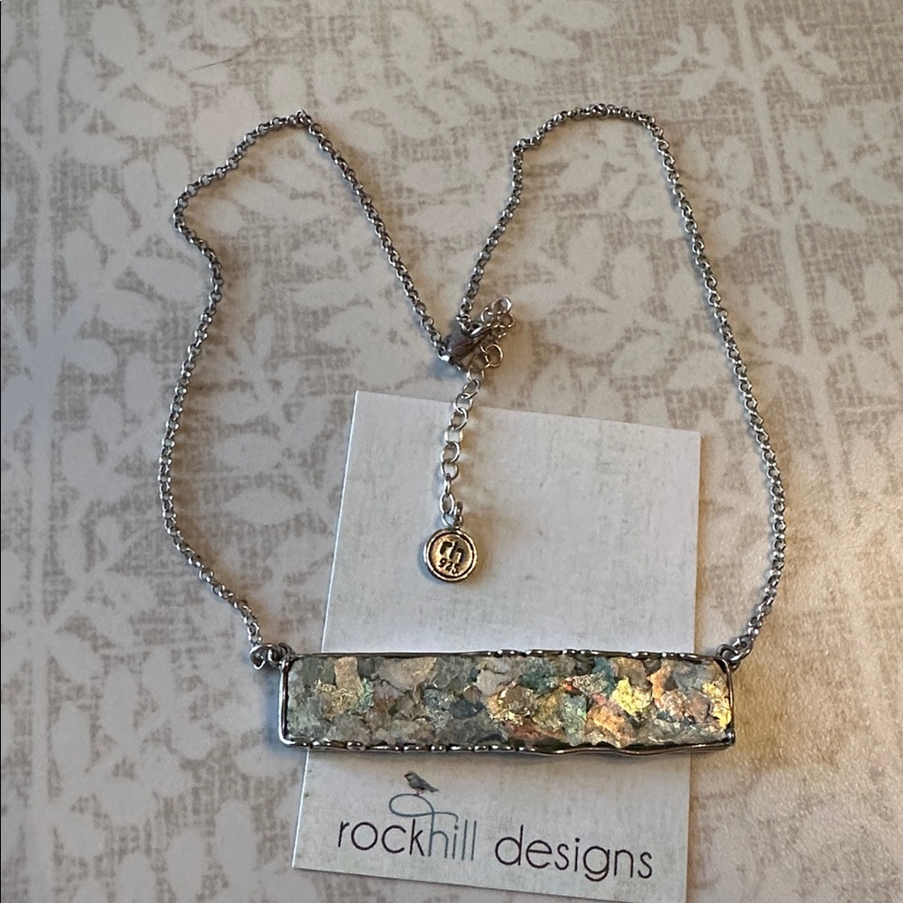 NEW! Rockhill Designs Unearthed Roman Glass Pendant Necklace